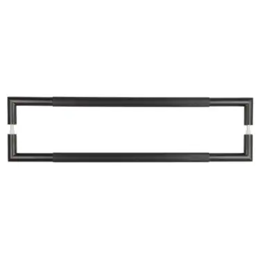 Click Here To Enlarge This Photo Of JMB15 Frelan Hardware Three One Six Linear Back to Back Pull Handles 600mm x 25mm Matt Black &lpar;Marine G316 Stainless Steel&rpar;