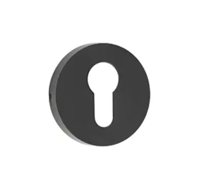 Click Here To Enlarge This Photo Of JMB18 Frelan Hardware Nero Matt Black Euro Profile Escutcheon 52mm Dia&period;