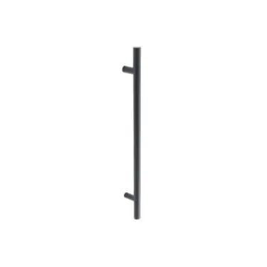 Click Here To Enlarge This Photo Of JMB222B Frelan Hardware Nero Matt Black Guardsman Pull Handle 600mm x 19mm x 450mm &lpar;Bolt Through&rpar;