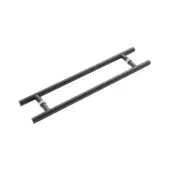 JMB223B Frelan Hardware Nero Matt Black Guardsman Pull Handles 600mm x 19mm x 450mm &lpar;Back to Back&rpar;