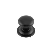 JMB3580 Frelan Hardware Matt Black &lpar;SS&rpar; Round Centre Door Knob 70mm Dia&period;