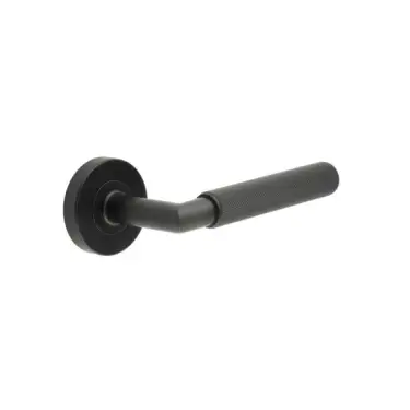 Click Here To Enlarge This Photo Of JMB401 Frelan Hardware Three One Six Diamond Knurled Door Lever Handles Matt Black &lpar;Marine G316 Stainless Steel&rpar;