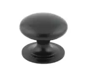 JMB47C Frelan Hardware Jedo Traditional Cupboard Knob 38mm Matt Black