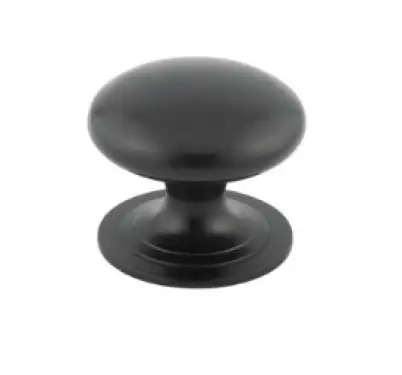 Click Here To Enlarge This Photo Of JMB47E Frelan Hardware Jedo Traditional Cupboard Knob 50mm Matt Black