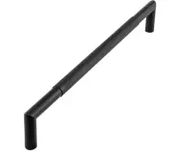 JMB8 Frelan Hardware Nero Matt Black Mitred Knurled Pull Handle 425mm x 19mm &lpar;Bolt Through&rpar;