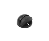 JMB86 Frelan Hardware Nero Matt Black Oval Floor Mounted Door Stop &lpar;No Rose&rpar;  46x26mm