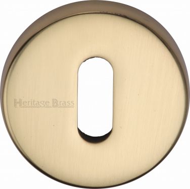 Click Here To Enlarge This Photo Of V4007-PB Heritage Brass Key Escutcheon Polished Brass Finish