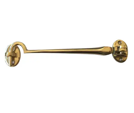 Click Here To Enlarge This Photo Of JV110FPB Frelan Hardware Jedo Solid Brass Cabin Hook 250mm Polished Brass
