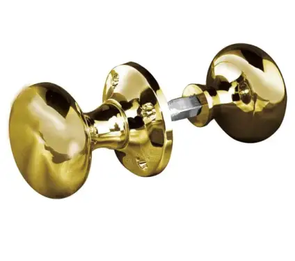 Click Here To Enlarge This Photo Of JV176APB Frelan Hardware Jedo Mushroom Rim Door Knobs 50mm Polished Brass