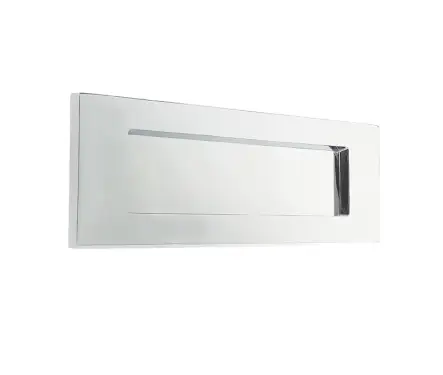 Click Here To Enlarge This Photo Of JV36APC Frelan Hardware Jedo Plain Victorian Letter Plate 305mm x 100mm &lpar;270mm Centres&rpar; Polished Chrome