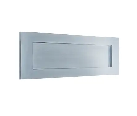 Click Here To Enlarge This Photo Of JV36BSC Frelan Hardware Jedo Plain Victorian Letter Plate 280mm x 90mm &lpar;239mm Centres&rpar; Satin Chrome