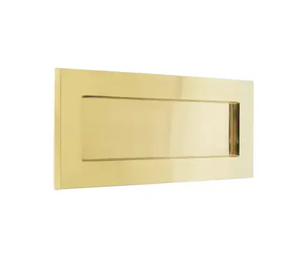 Click Here To Enlarge This Photo Of JV36CPB Frelan Hardware Jedo Plain Victorian Letter Plate 355mm x 115mm &lpar;322mm Centres&rpar; Polished Brass