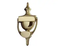 JV38SPB Frelan Hardware Jedo Urn Door Knocker 170mm Polished Brass
