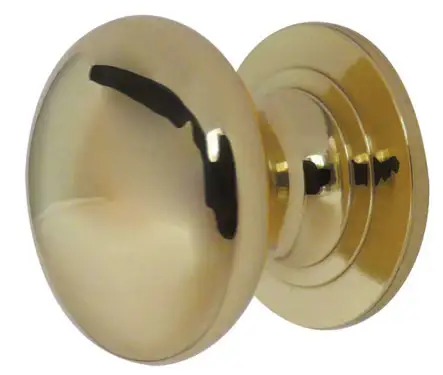 Click Here To Enlarge This Photo Of JV47CPB Frelan Hardware Jedo Traditional Cupboard Knob 38mm Polished Brass