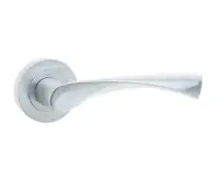 JV504SC Frelan Hardware Jedo Twirl Door Handles on Rose Polished Brass