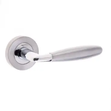 Click Here To Enlarge This Photo Of JV534PCSC Frelan Hardware Jedo Stylo Door Handles on Rose Polished Chrome &sol; Satin Chrome