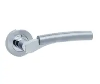JV760PCSC Frelan Hardware Jedo Arkus Door Handles on Rose Polished Chrome&sol;Satin Chrome