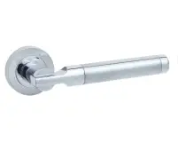 JV790PCSC Frelan Hardware Jedo Lydia Door Handles on Rose Polished Chrome&sol;Satin Chrome