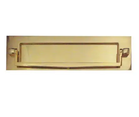 Click Here To Enlarge This Photo Of JV80PB Frelan Hardware Jedo Postal Knocker 250mm x 76mm &lpar;225mm centers&rpar; Polished Brass