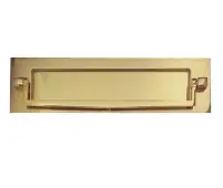JV80PB Frelan Hardware Jedo Postal Knocker 250mm x 76mm &lpar;225mm centers&rpar; Polished Brass