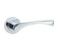 JV845PC Frelan Hardware Jedo Comet Door Handles on Rose Polished Chrome