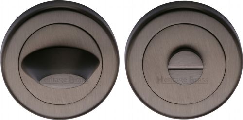 Click Here To Enlarge This Photo Of V4043-MB Heritage Brass Thumbturn & Emergency Release Matt Bronze Finish