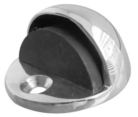 Click Here To Enlarge This Photo Of JV86PC Frelan Hardware Jedo Oval Floor Mounted Door Stop &lpar;No Rose&rpar;  46x26mm Polished Chrome