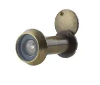 JV944AB Frelan Hardware Jedo 180 Degree Fire Rated Door Viewer to tit 35-55mm Doors Antique Brass c&sol;w Intumescent