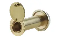 JV944PB Frelan Hardware Jedo 180 Degree Fire Rated Door Viewer to tit 35-55mm Doors Polished Brass c&sol;w Intumescent
