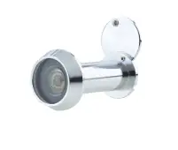 JV945PC Frelan Hardware Jedo 180 Degree Fire Rated Door Viewer to tit 50-70mm Doors Polished Chrome c&sol;w Intumescent