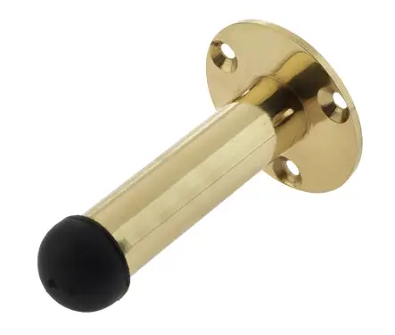 Click Here To Enlarge This Photo Of JV9551BPB Frelan Hardware Jedo Cylinder Wall Mounted Door Stop &lpar;No Rose&rpar;  on Rose 75mm Polished Brass