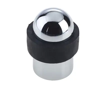 Click Here To Enlarge This Photo Of JV9560PC Frelan Hardware Jedo Dome Topped Floor Mounted Door Stop &lpar;No Rose&rpar;  48x28mm Polished Chrome