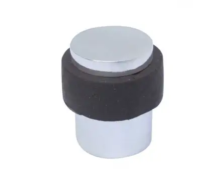 Click Here To Enlarge This Photo Of JV9565PC Frelan Hardware Jedo Cylinder Floor Mounted Door Stop &lpar;No Rose&rpar;  36x28mm Polished Chrome