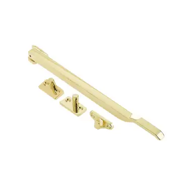 Click Here To Enlarge This Photo Of JW77PB Frelan Hardware Jedo Modern Non Lockable Casement Stay 250mm Polished Brass