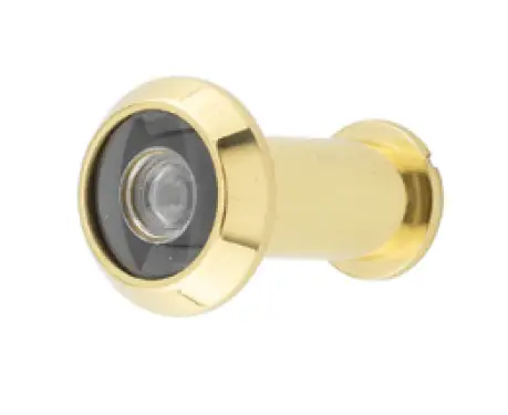 Click Here To Enlarge This Photo Of JV940PB Frelan Hardware Jedo 180 Degree Door Viewer to fit 35-55mm Doors Polished Brass