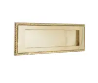 JG7SPB Frelan Hardware Jedo Georgian Letter Plate 250mm x 76mm &lpar;212mm centres&rpar; Polished Brass