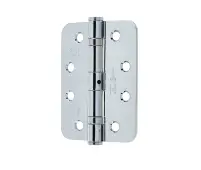 J8500RPC Frelan Hardware Jedo Grade 11 &lpar;Mild Steel&rpar; Radius Ball Bearing Hinges 102mm x 76mm Polished Chrome