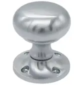 JV172ASC Frelan Hardware Jedo Mushroom Mortice Door Knobs 51mm Diameter Satin Chrome