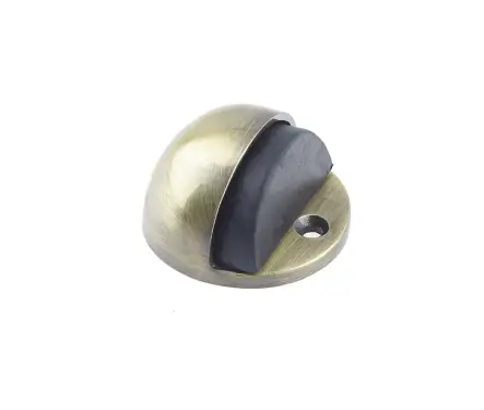 Click Here To Enlarge This Photo Of JV86AB Frelan Hardware Jedo Oval Floor Mounted Door Stop &lpar;No Rose&rpar;  46x26mm Antique Brass