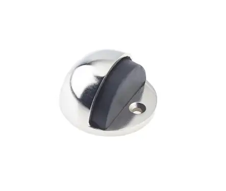 Click Here To Enlarge This Photo Of JV86PN Frelan Hardware Jedo Oval Floor Mounted Door Stop &lpar;No Rose&rpar;  46x26mm Polished Nickel