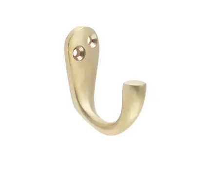 Click Here To Enlarge This Photo Of JV61SB Frelan Hardware Jedo Single Robe Hook 44mm Satin Brass