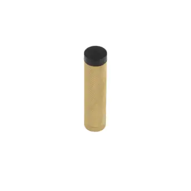 Click Here To Enlarge This Photo Of BUR968SB Frelan Hardware Burlington Knurled Wall Mounted Door Stop &lpar;No Rose&rpar; No Rose Satin Brass