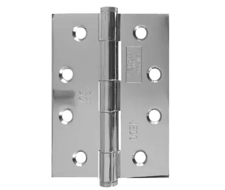 Click Here To Enlarge This Photo Of J451BT-PC Frelan Hardware Jedo Grade 7 Steel Heavy Duty Button Tip Hinges 102mm x 76mm x 2&period;5mm Polished Chrome