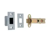 JL6666S-150 Frelan Hardware Jedo Double Sprung Tubular Latch 150mm Polished Brass &sol; Satin Chrome