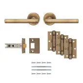 UDP011AB&sol;INTB - Carlisle Brass 'Faro' Ultimate Door Pack - Antique Brass