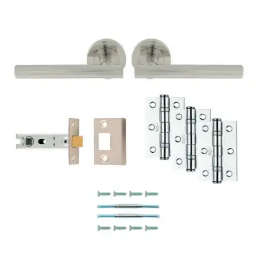 Click Here To Enlarge This Photo Of UDP011SN&sol;INTB - Carlisle Brass 'Faro' Ultimate Door Pack - Satin Nickel