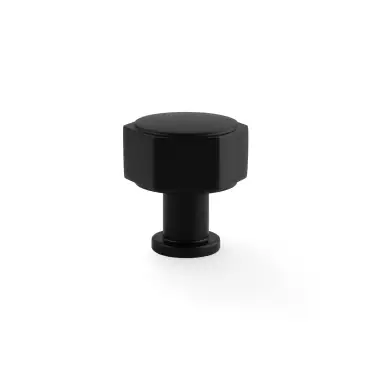 Click Here To Enlarge This Photo Of AW828-33-BL - Alexander & Wilks Vesper Hex 33mm Cabinet Knob - Black