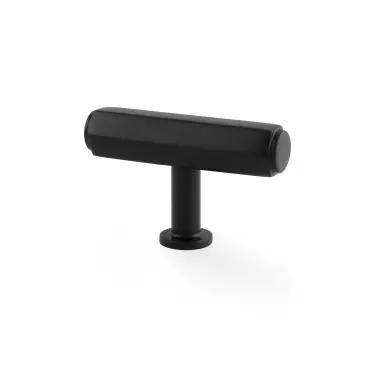 Click Here To Enlarge This Photo Of AW829-55-BL - Alexander & Wilks Vesper Hex 55mm T-Bar Cabinet Knob - Black