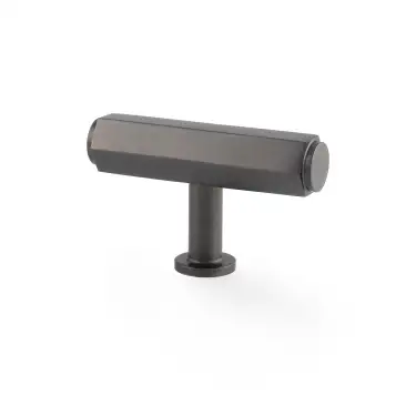 Click Here To Enlarge This Photo Of AW829-55-DBZ - Alexander & Wilks Vesper Hex 55mm T-Bar Cabinet Knob - Dark Bronze