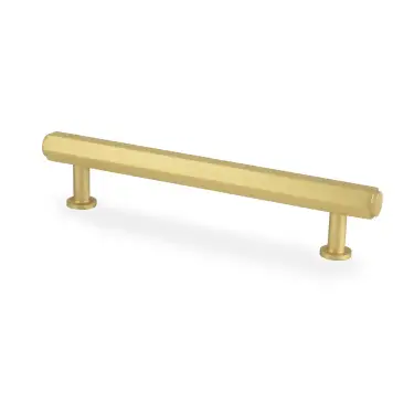 Click Here To Enlarge This Photo Of AW830-128-SB - Alexander & Wilks Vesper Hex T-Bar Cabinet Pull - Satin Brass - 128mm c&sol;c